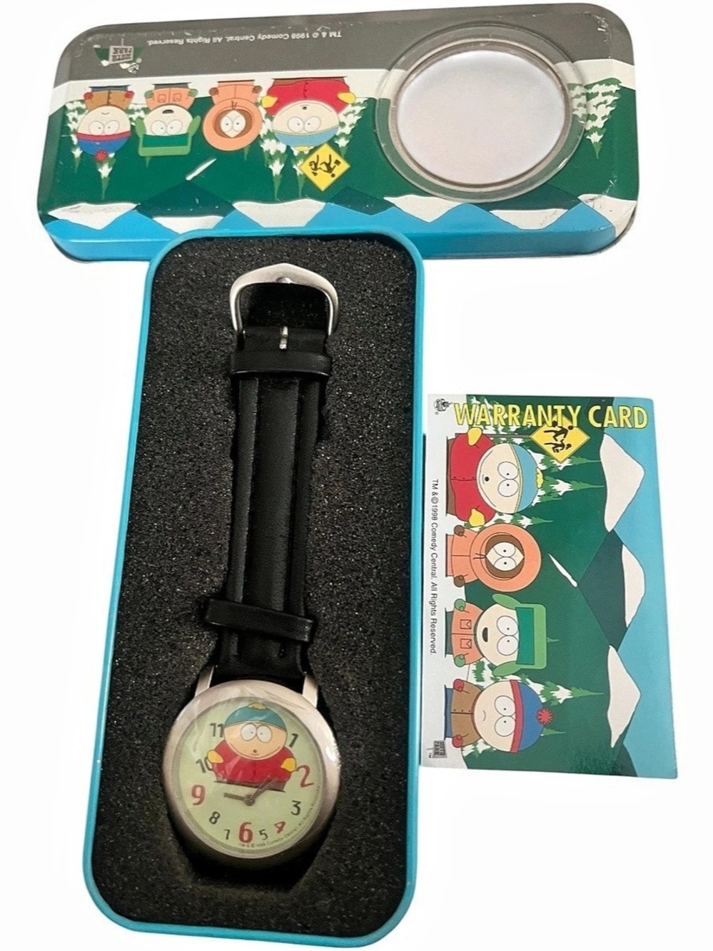 Comedy Central South Park Eric Cartman Collector Tin Watch Black & Green